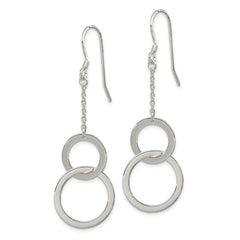 Sterling Silver Circle Dangle Earrings