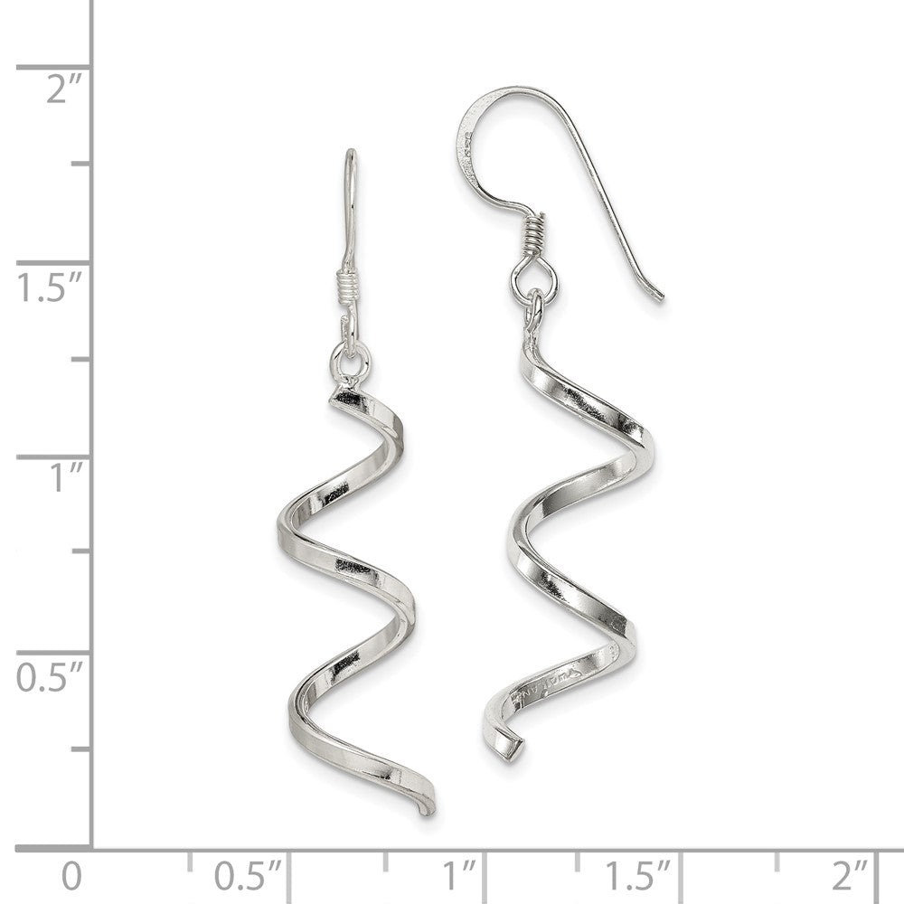 Sterling Silver Fancy Spiral Earrings