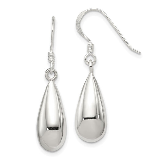 Sterling Silver Fancy Teardrop Earrings