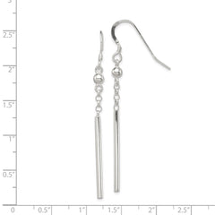 Sterling Silver Fancy Bar Dangle Earrings