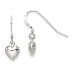 Sterling Silver Heart Dangle Earrings