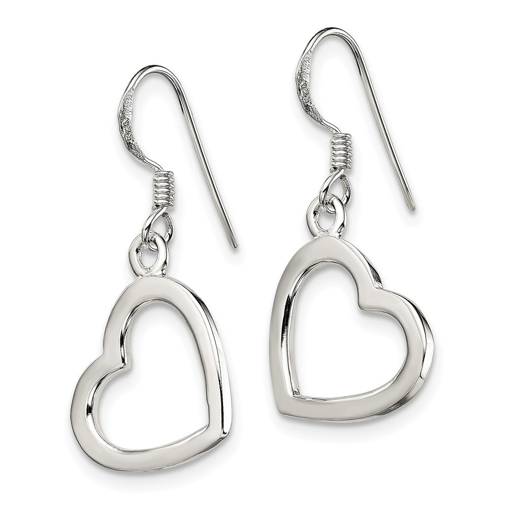 Sterling Silver Heart Dangle Earrings