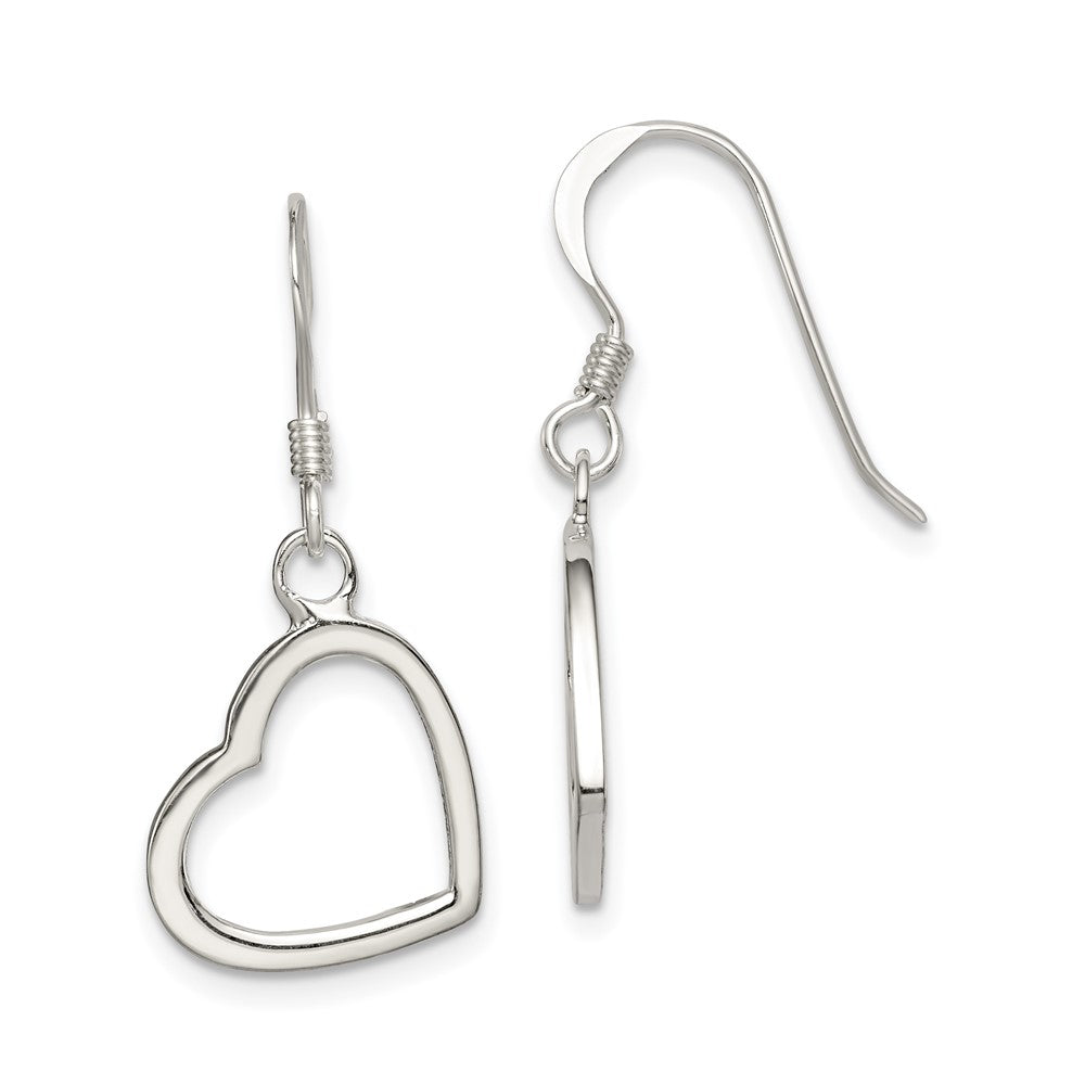 Sterling Silver Heart Dangle Earrings