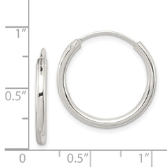 Sterling Silver 2mm Hoop Earrings