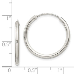 Sterling Silver 2mm Hoop Earrings