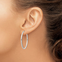 Sterling Silver 2mm Hoop Earrings