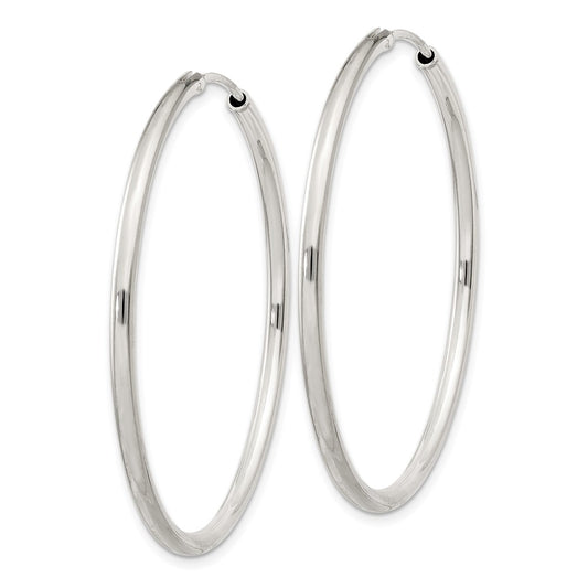 Sterling Silver 2mm Hoop Earrings