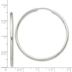 Sterling Silver 2mm Hoop Earrings