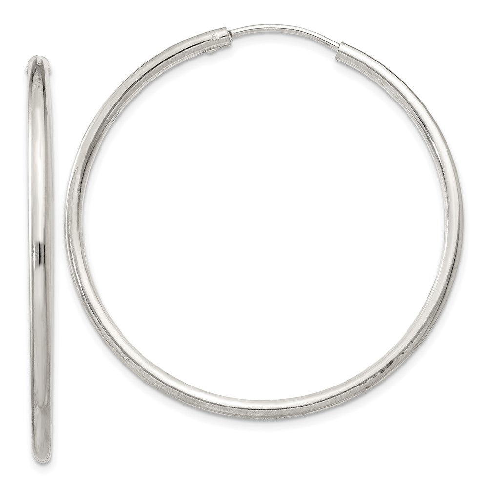 Sterling Silver 2mm Hoop Earrings