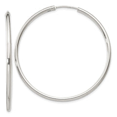 Sterling Silver 2mm Hoop Earrings