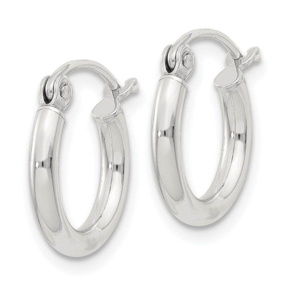 Sterling Silver 2mm Round Hoop Earrings