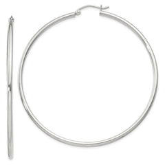 Sterling Silver 2mm Round Hoop Earrings