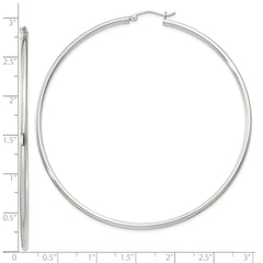 Sterling Silver 2mm Round Hoop Earrings