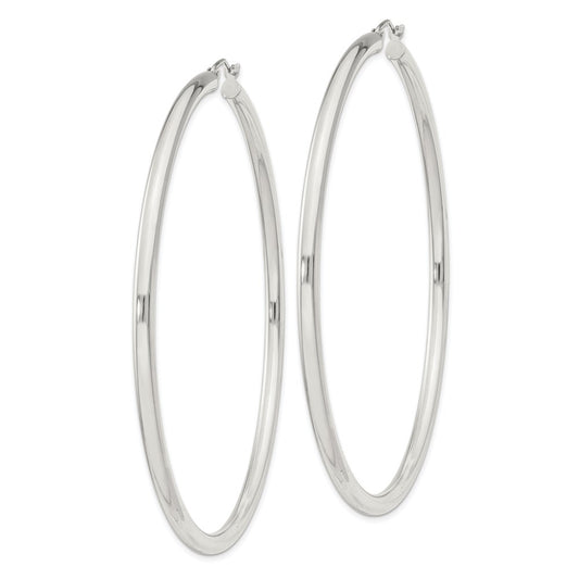 Sterling Silver 3mm Round Hoop Earrings