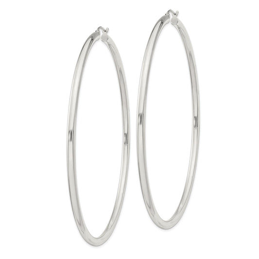 Sterling Silver 3mm Round Hoop Earrings