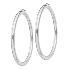 Sterling Silver 4mm Round Hoop Earrings