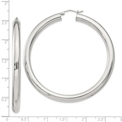 Sterling Silver 5mm Round Hoop Earrings