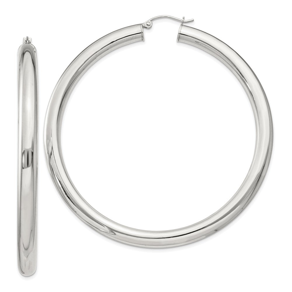 Sterling Silver 5mm Round Hoop Earrings