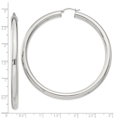 Sterling Silver 5mm Round Hoop Earrings