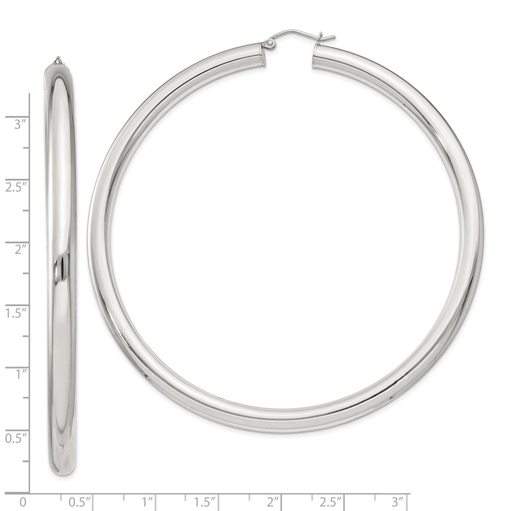 Sterling Silver 5mm Round Hoop Earrings