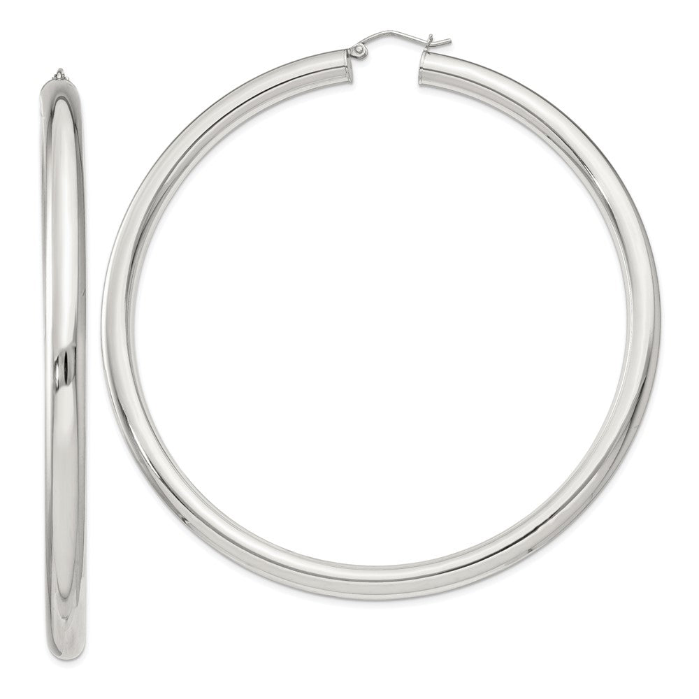 Sterling Silver 5mm Round Hoop Earrings