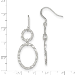 Sterling Silver Hammered Dangle Earrings