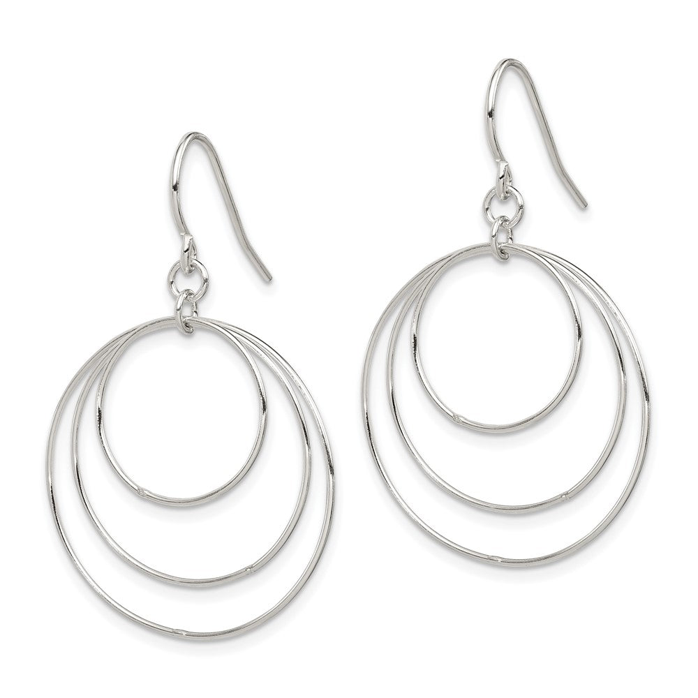 Sterling Silver Fancy Circle Earrings