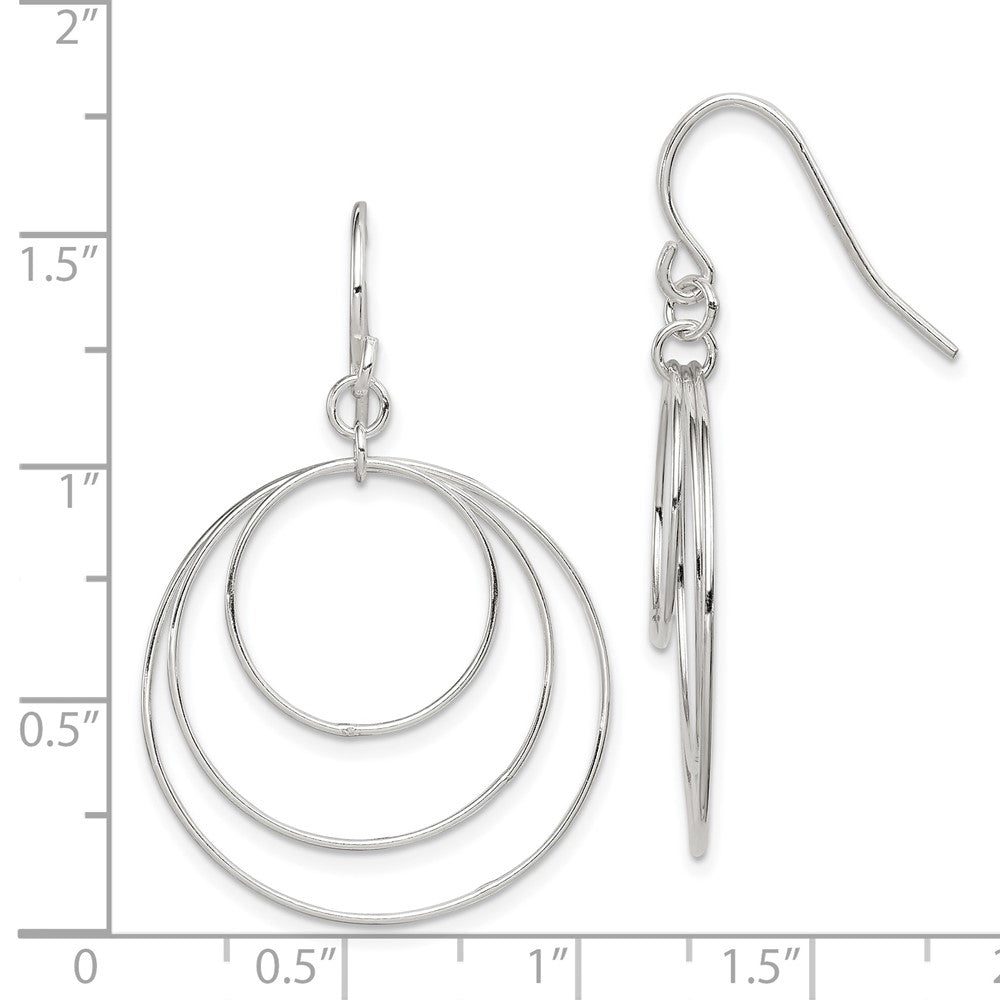 Sterling Silver Fancy Circle Earrings