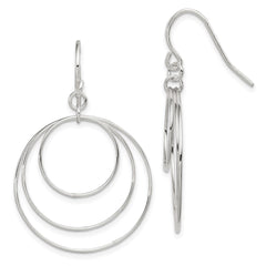 Sterling Silver Fancy Circle Earrings