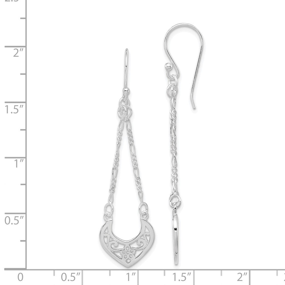 Sterling Silver Filigree Dangle Earrings