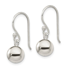 Sterling Silver Dangle Ball Shephard Hook Earrings
