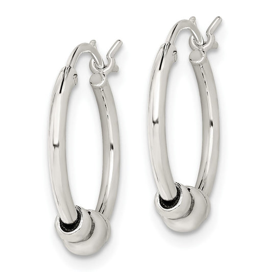 Sterling Silver Antiqued Hoop Earrings