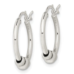 Sterling Silver Antiqued Hoop Earrings