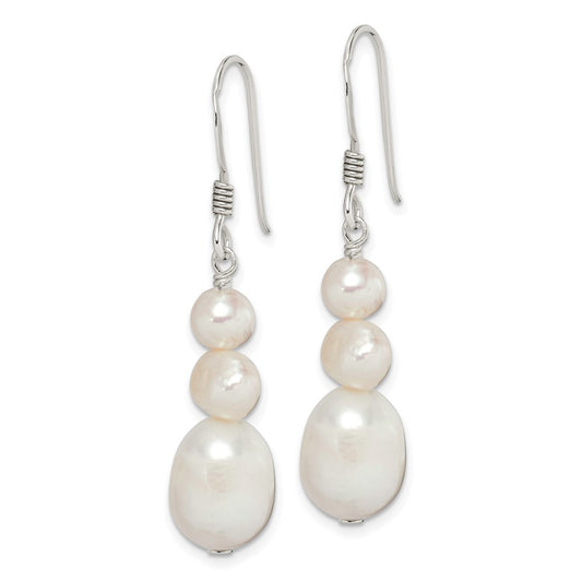 Sterling Silver FWC Pearl Dangle Earrings