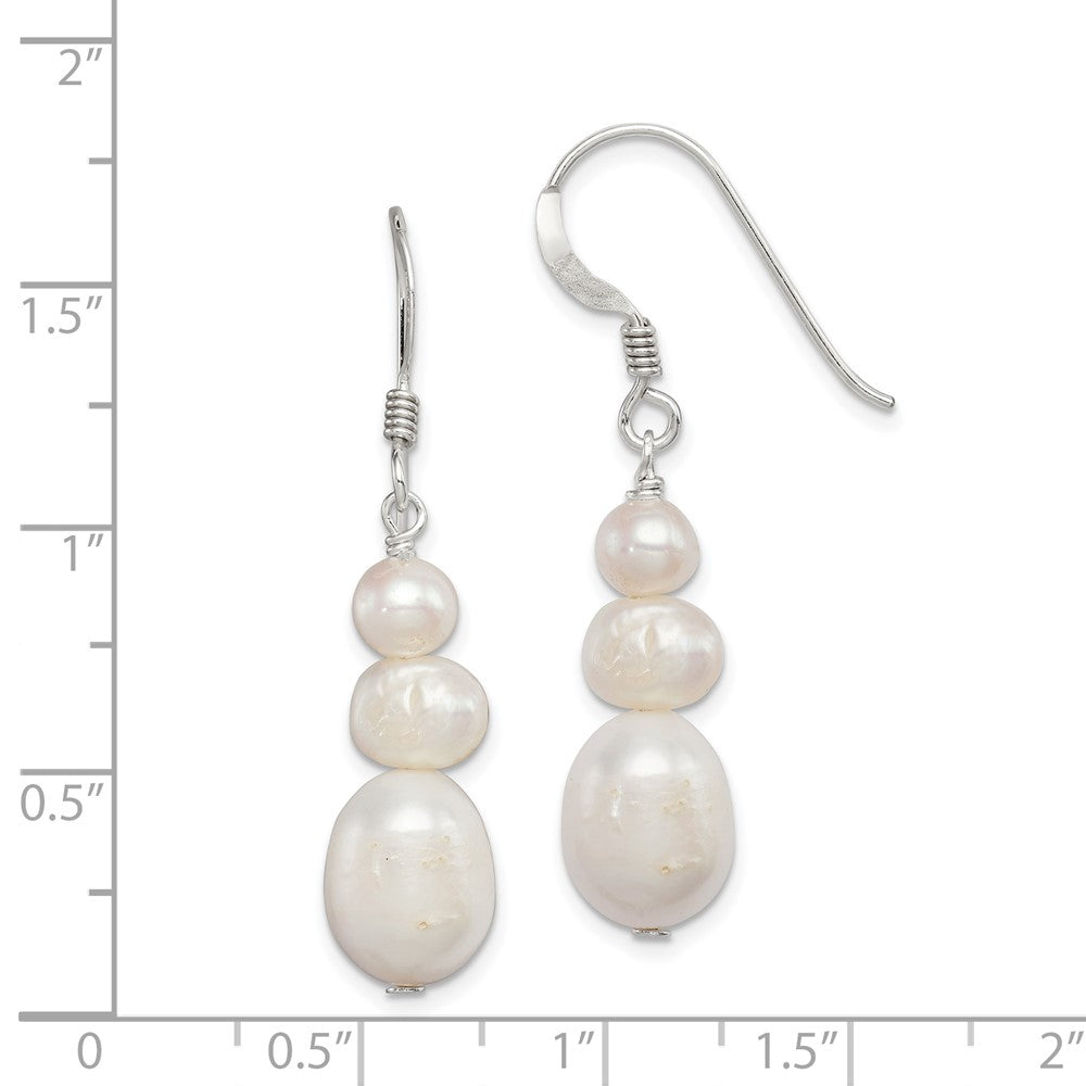 Sterling Silver FWC Pearl Dangle Earrings