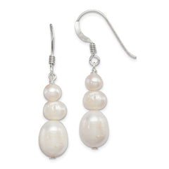 Sterling Silver FWC Pearl Dangle Earrings