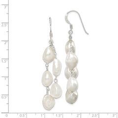 Sterling Silver 2-Strand FWC Pearl Dangle Earrings