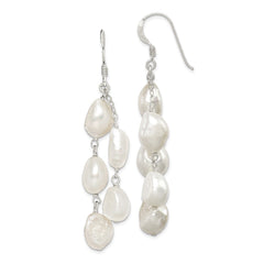 Sterling Silver 2-Strand FWC Pearl Dangle Earrings