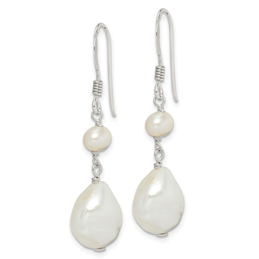 Sterling Silver FWC Pearl Dangle Earrings