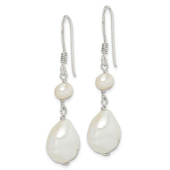 Sterling Silver FWC Pearl Dangle Earrings