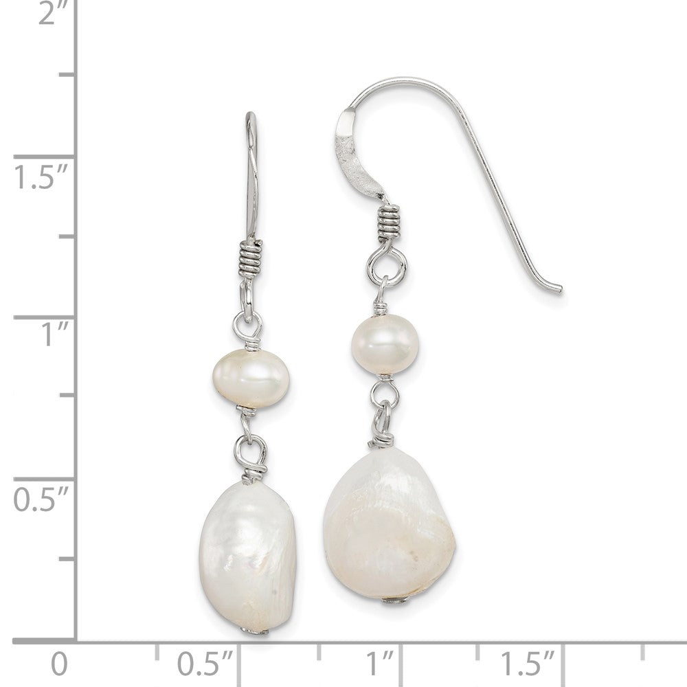 Sterling Silver FWC Pearl Dangle Earrings