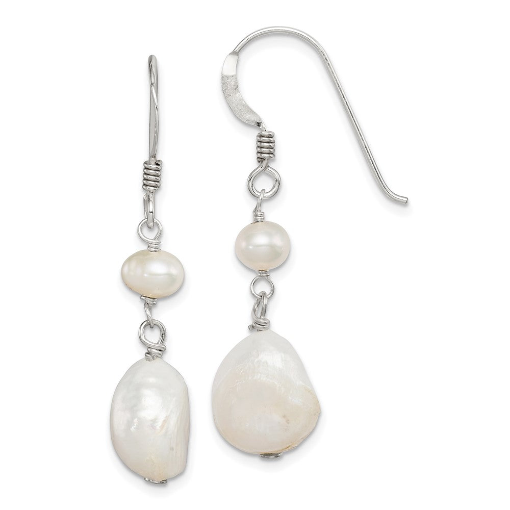 Sterling Silver FWC Pearl Dangle Earrings