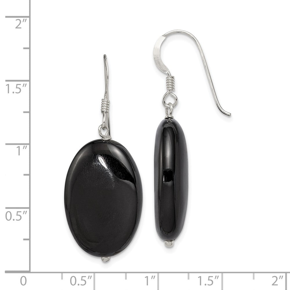 Sterling Silver Black Agate Earrings