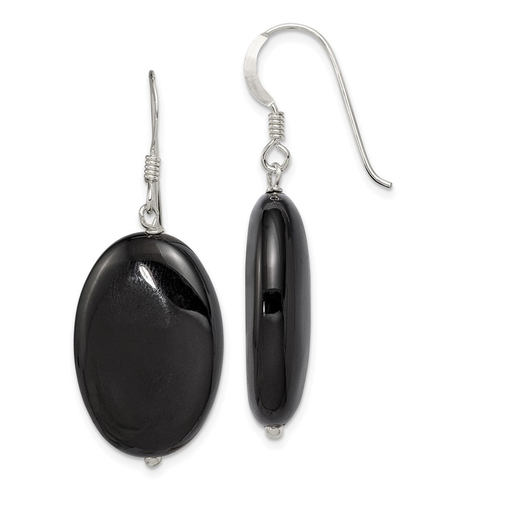 Sterling Silver Black Agate Earrings