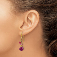 Sterling Silver Vermeil Ruby Earrings