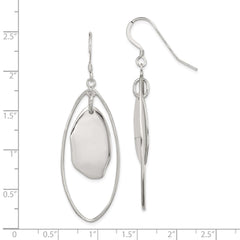 Sterling Silver Dangle Oval Earrings