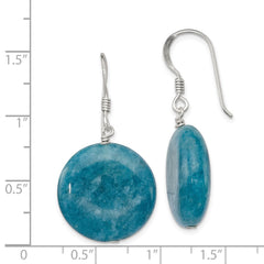 Sterling Silver Blue Agate Earrings