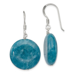 Sterling Silver Blue Agate Earrings