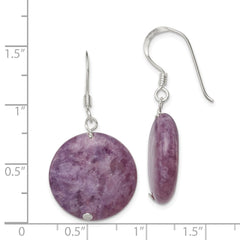 Sterling Silver Purple Lepidolite Earrings