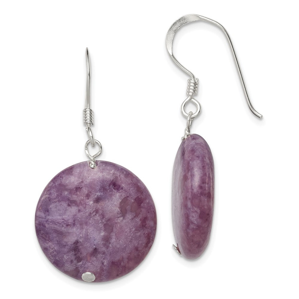Sterling Silver Purple Lepidolite Earrings